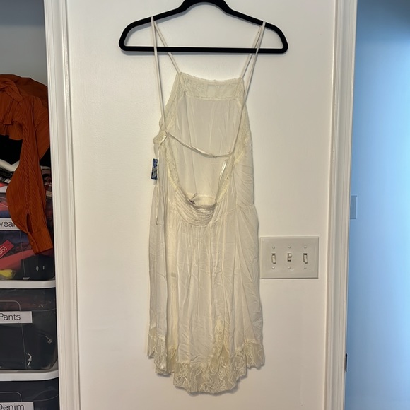 Free People Lace Insert Swing Slip Dress in Ivory - 7