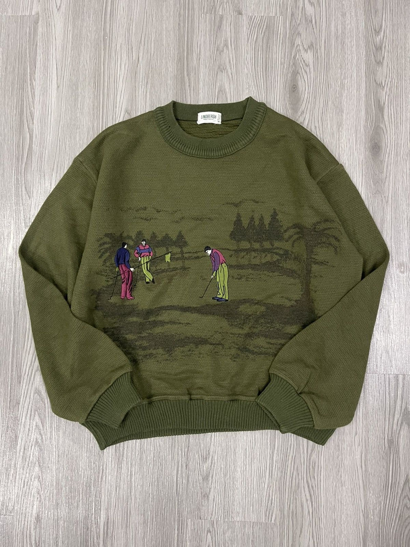 LINDBERGH JAPAN GOLF EMBROIDERY KNIT PULLOVER - 1