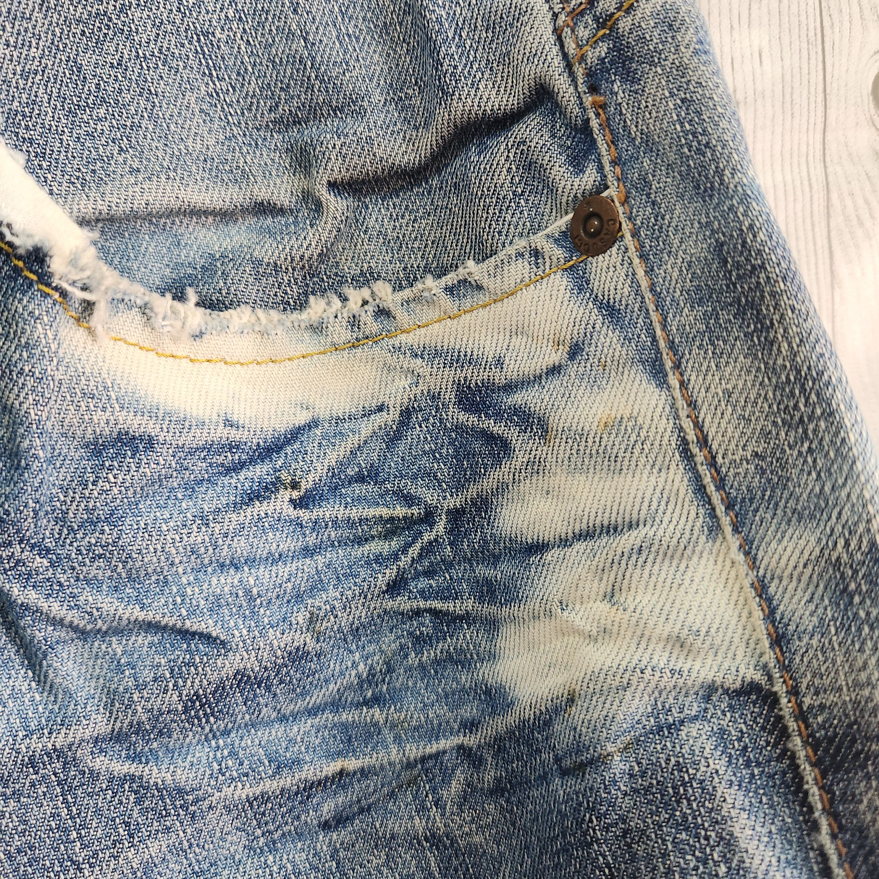 Italy Designer Casucci Distressed Denim Made In Italy - 12