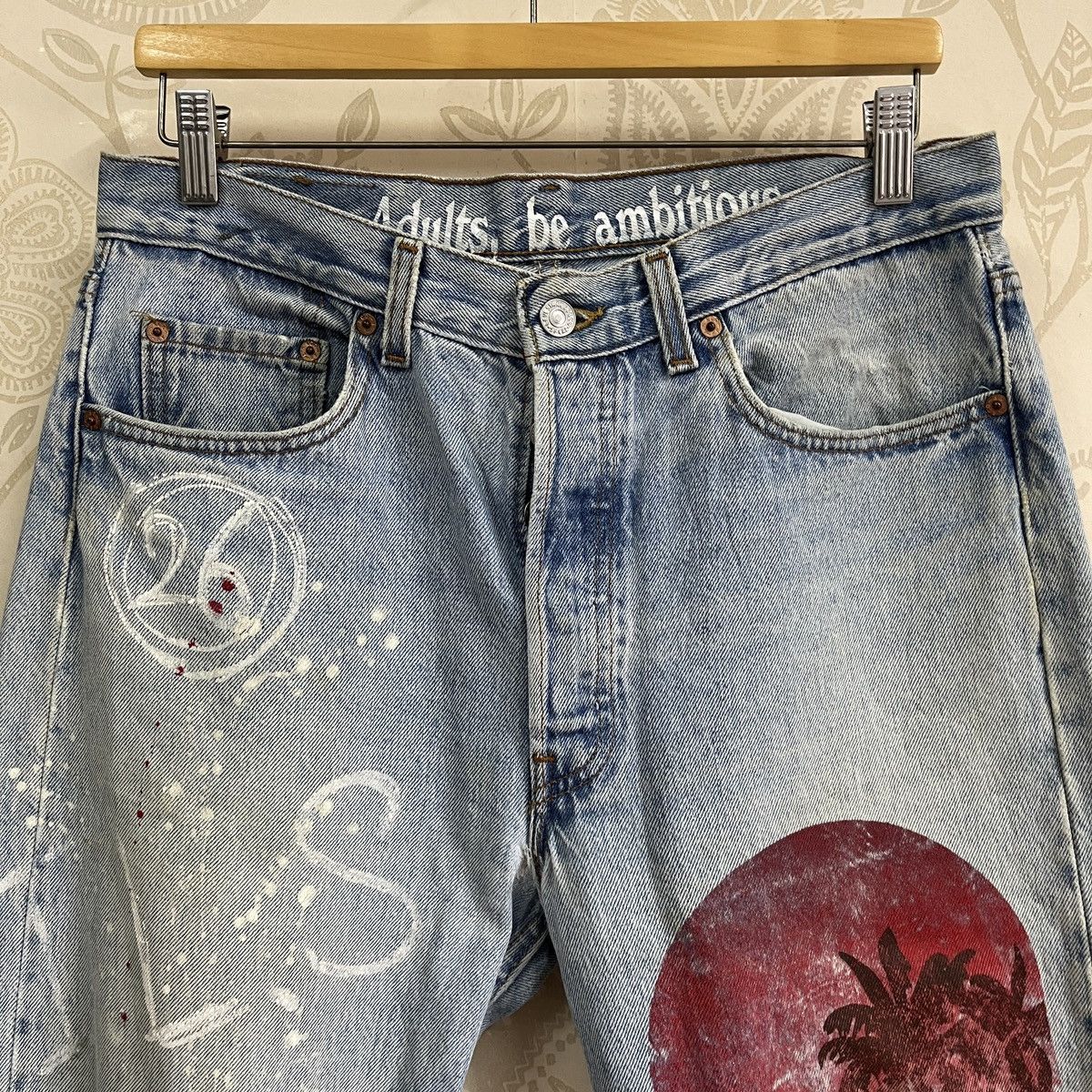 Vintage Levis 501 X Optimist Buttons Crafted - 24