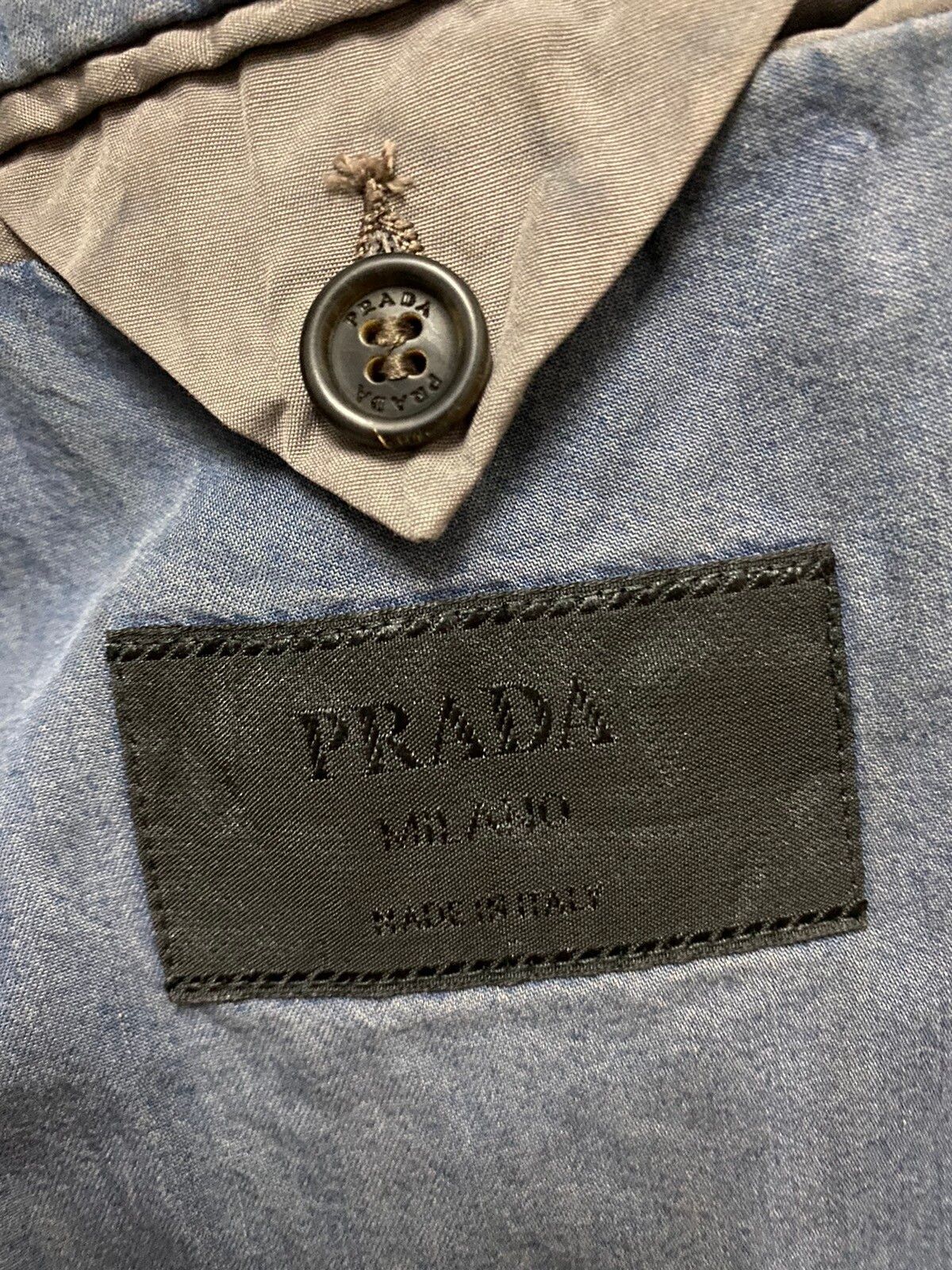 PRADA Button Up Multipocket Light Jacket Made in Italy - 7