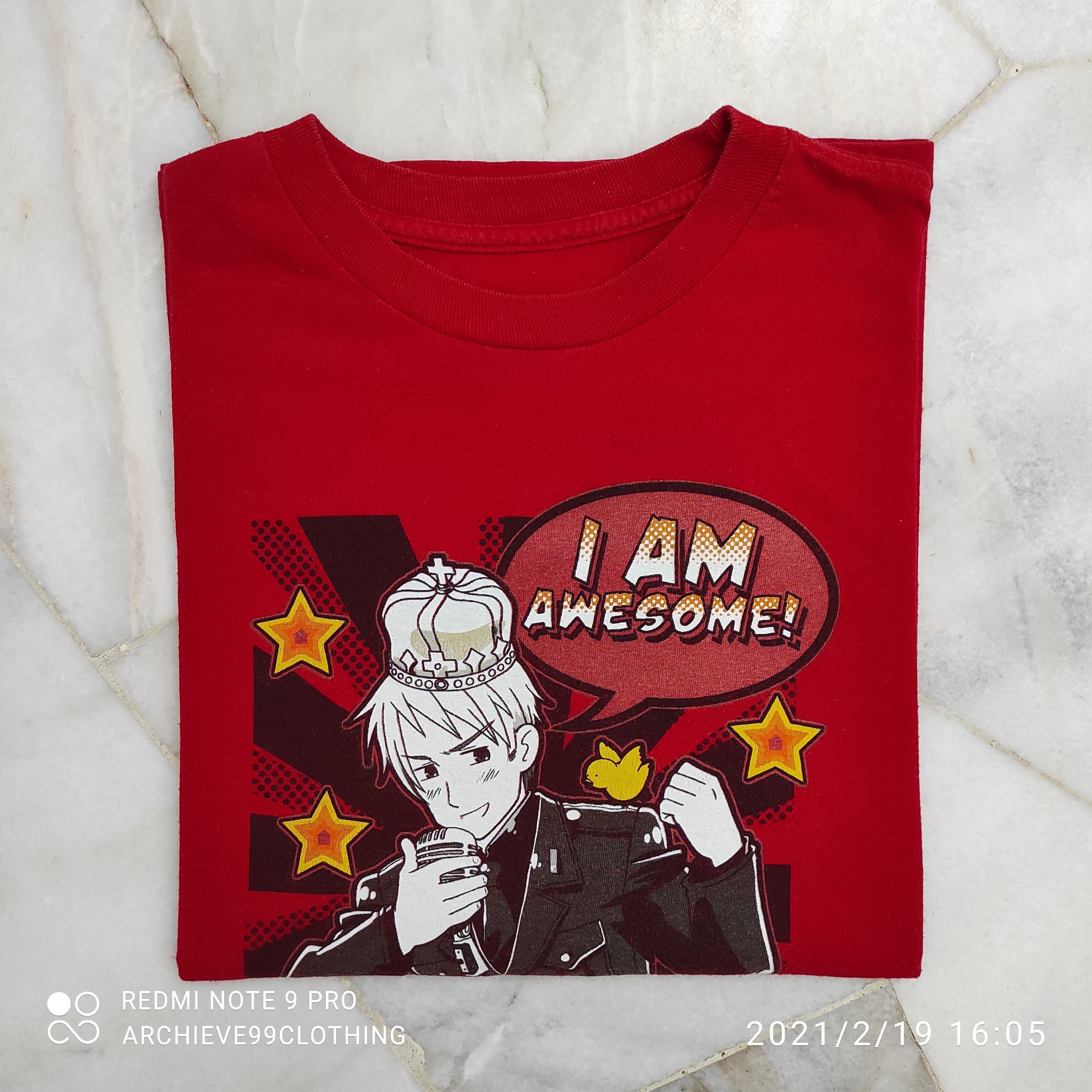 Anima - OG mesh 2008 Hetalia anime "i am awesome" tee - 5