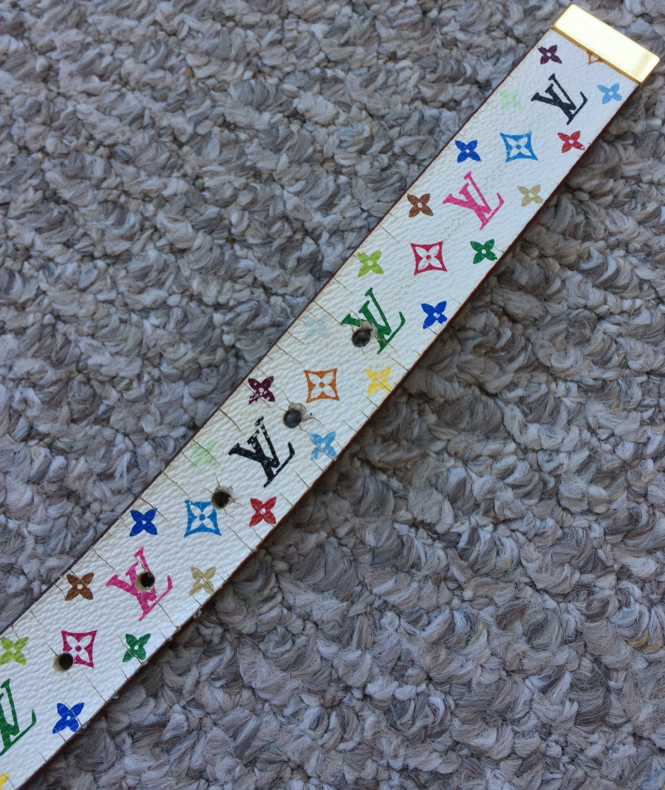 S/S 2003 Louis Murakami Multicolor Monogram Belt - 5