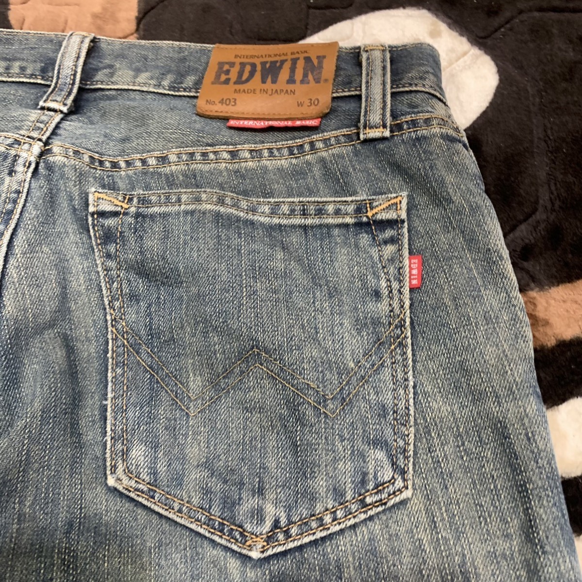 Distressed Denim - EDWIN 403 Vintage 90s Rugged Stonewash Jean - 13