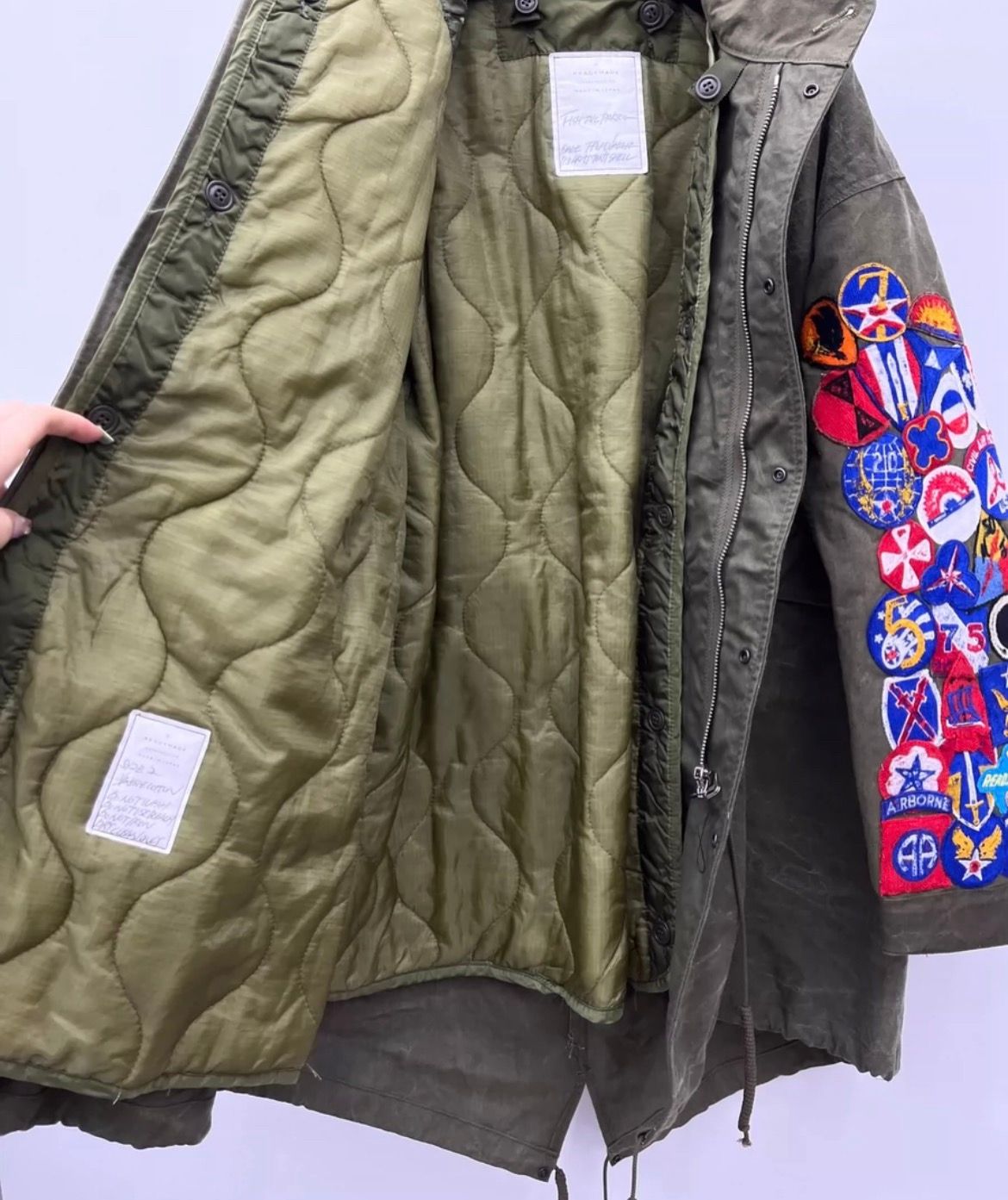 Patchwork fishtail parka jacket - 5