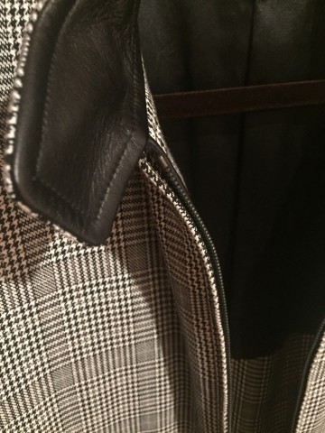 Glen Check leather detail jacket - 5