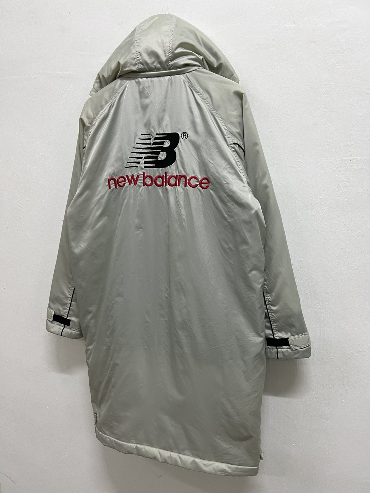 Embroidered New Balance Long Jacket With Hoodie - 10