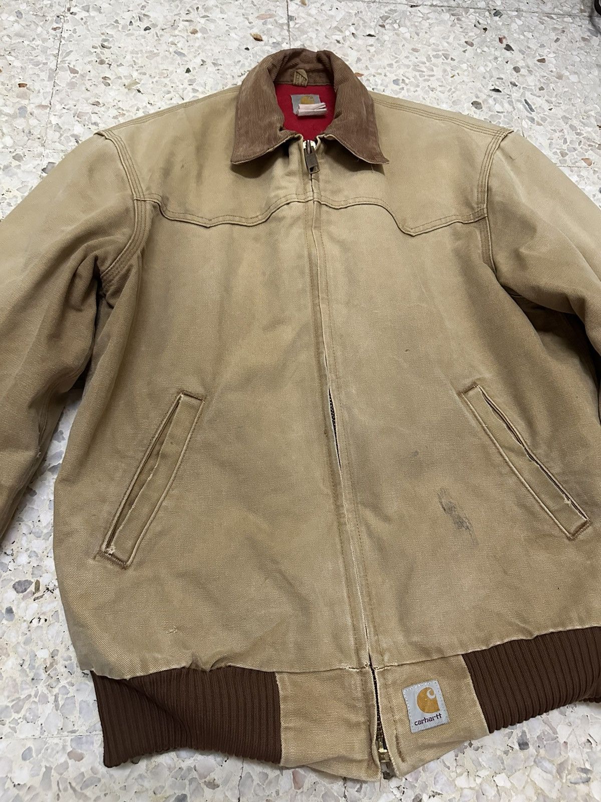 Vintage Carhartt Chore Jacket Distressed Work Wear Fashion - 4
