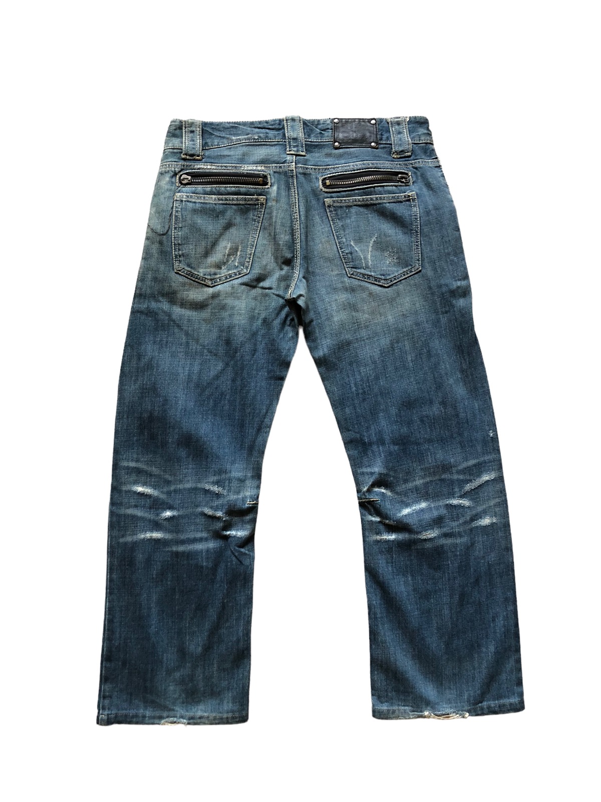 Distressed Denim - 2000s Semanticdesign Baggy Distressed Trashed Jeans - 6