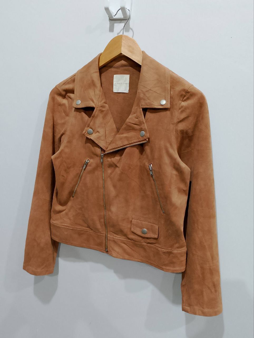 Archival Clothing - LOWRY'S FARM Tan Brown Suede Biker Jacket - 4