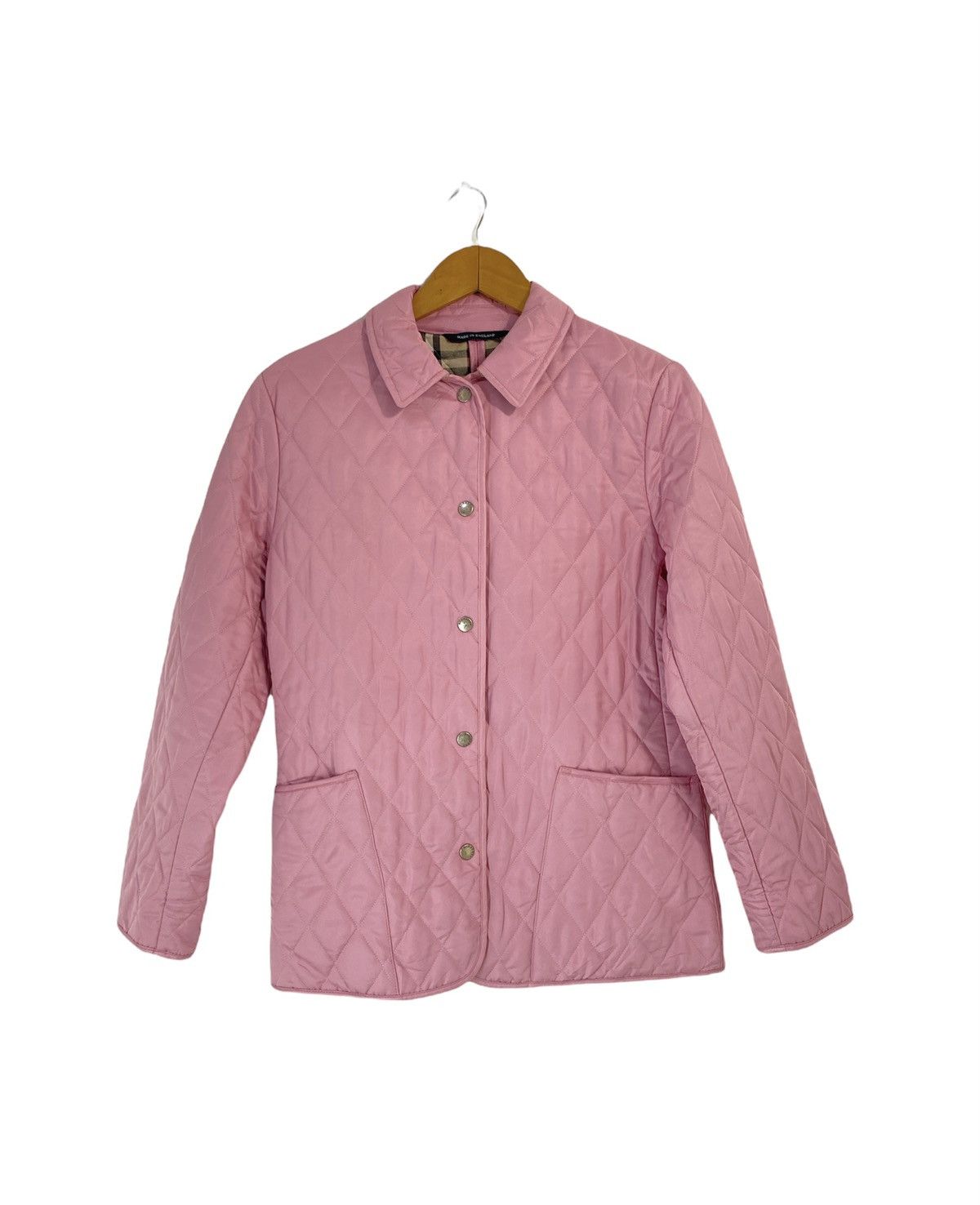 Burberry Quilted Jacket Design Pink Color Nova Check - 1