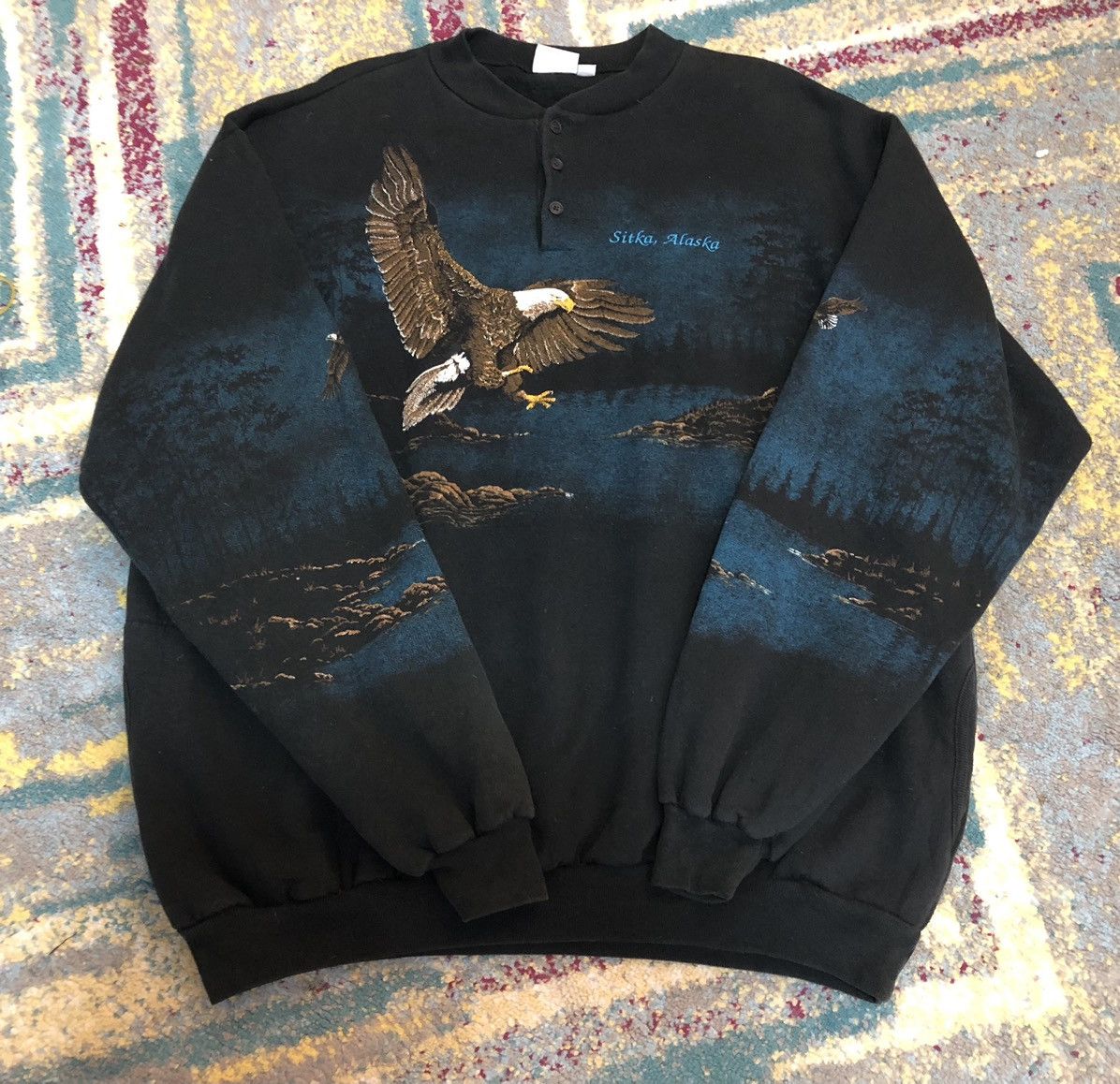 Vintage - Rare Design Eagle ART Unlimited 1998 Sweatshirt - 8