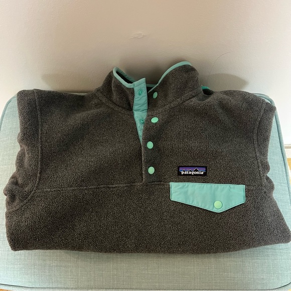 Patagonia Synchilla Snap-T Fleece Pullover Gray Teal - 10