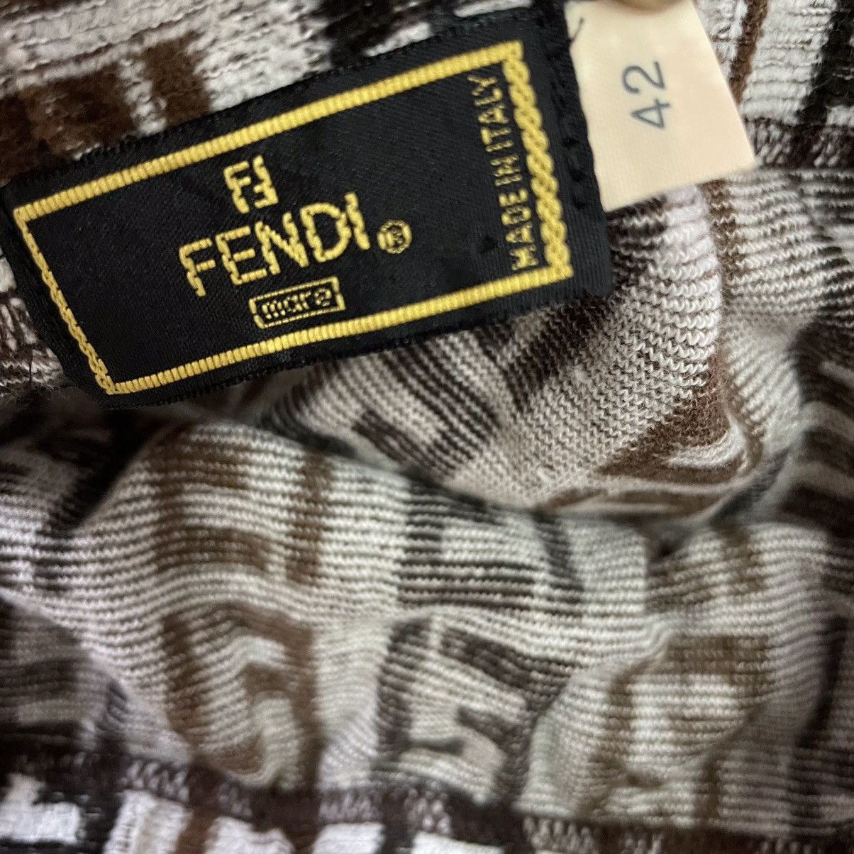Fendi logo print terry towelling skirt - 2