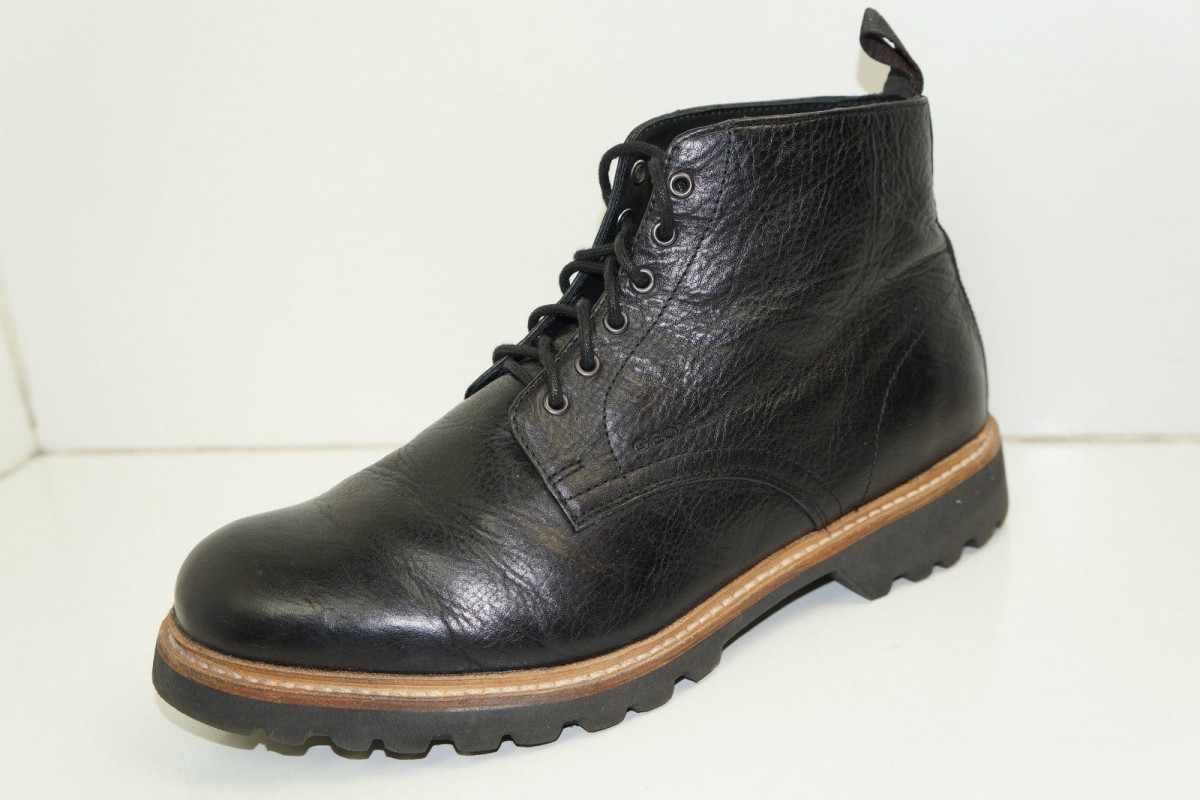Geox - Commander Black Platform Creeper Leather Boots - 3