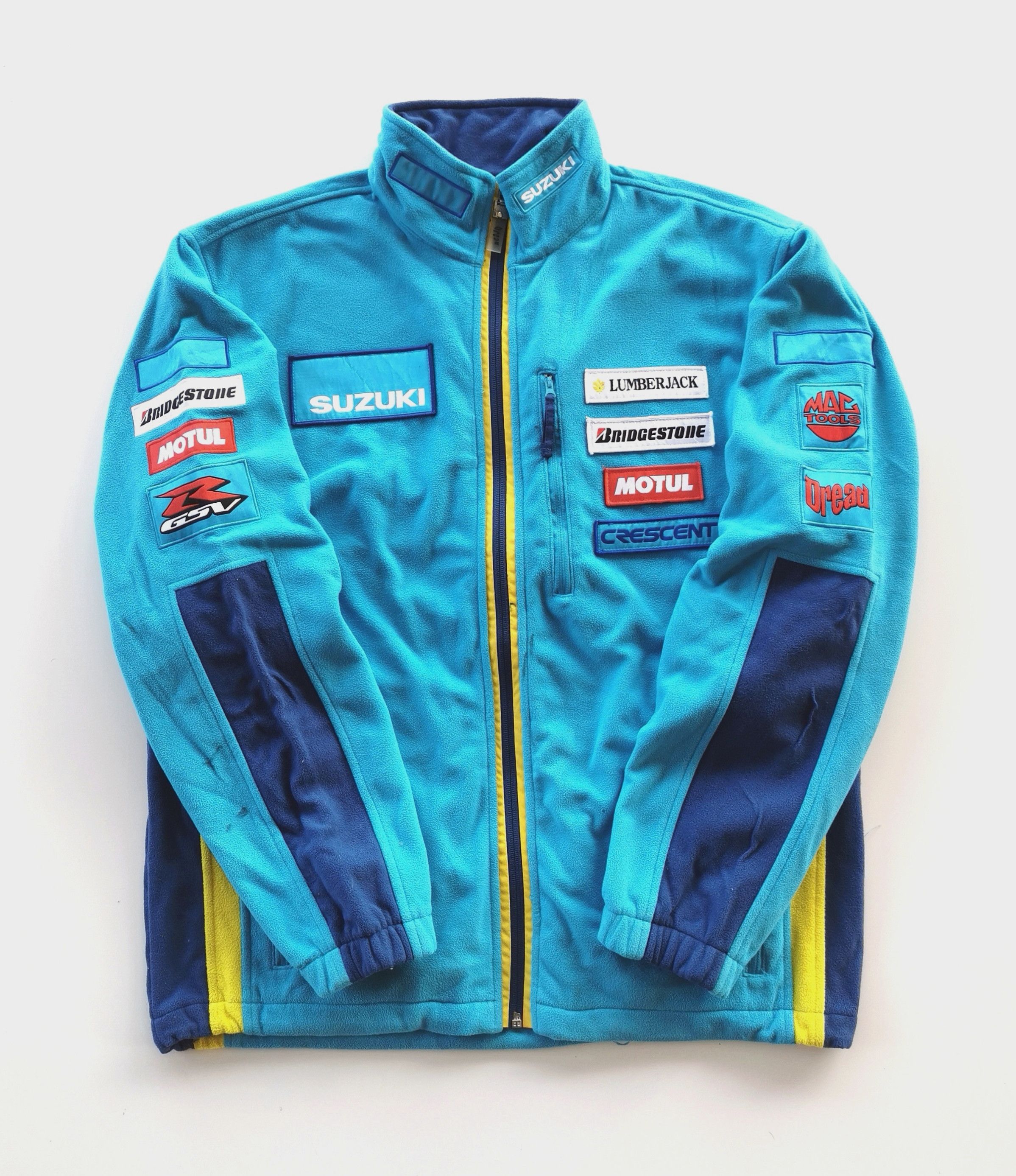 Vintage Suzuki Rizla Racing Fleece Jacket Motul Bridgestone - 2