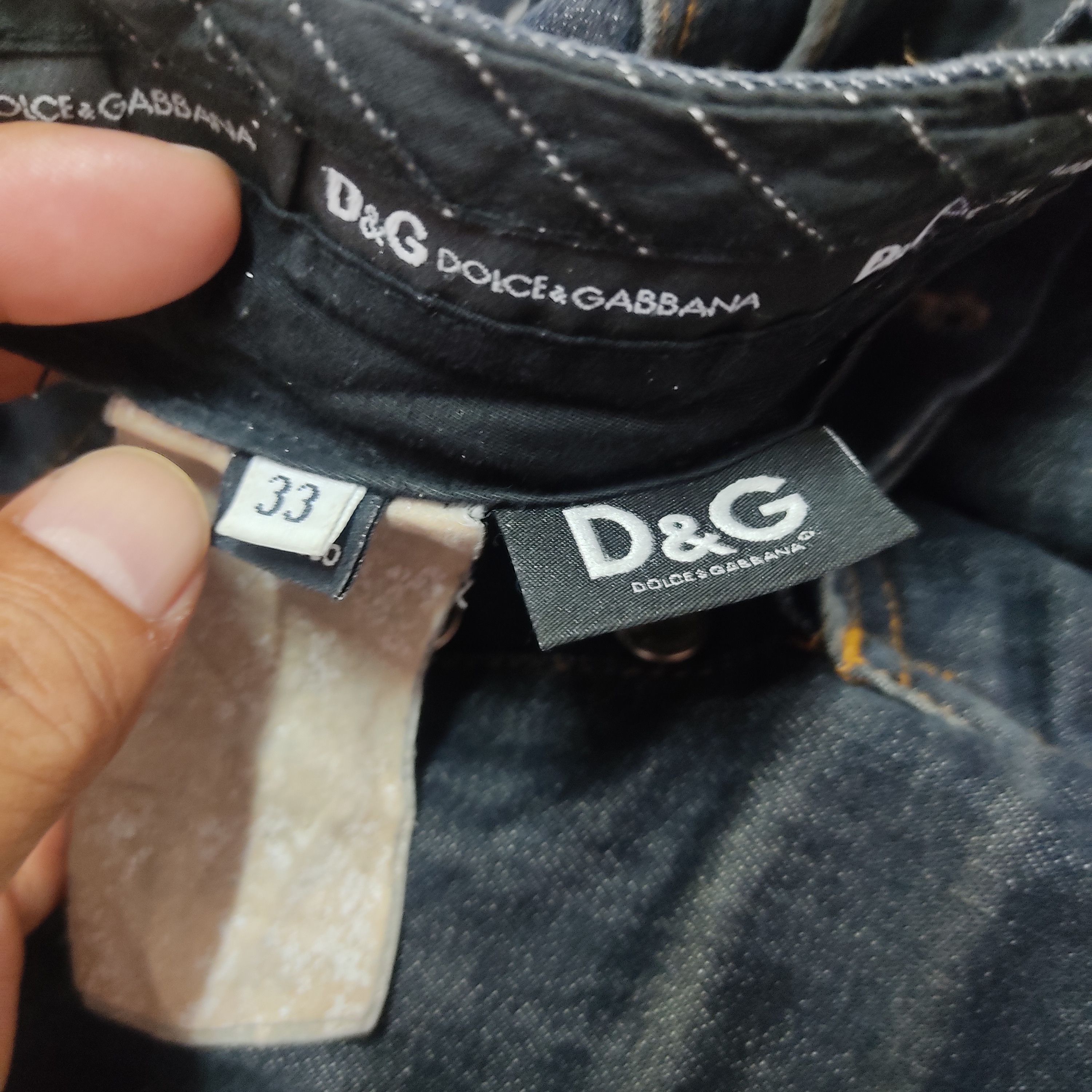 DOLCE & GABBANA Low Rise Straight Cut Slim Fit Denim Pants - 10