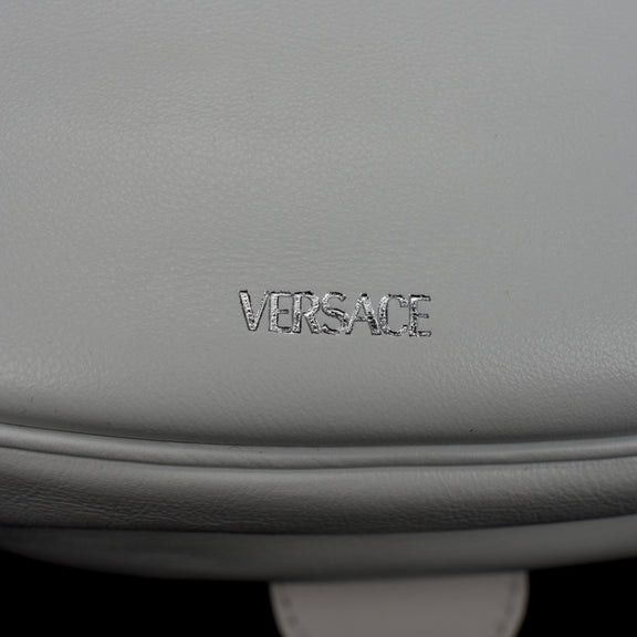 Versace White Leather Medusa Logo Hobo Bag - 6