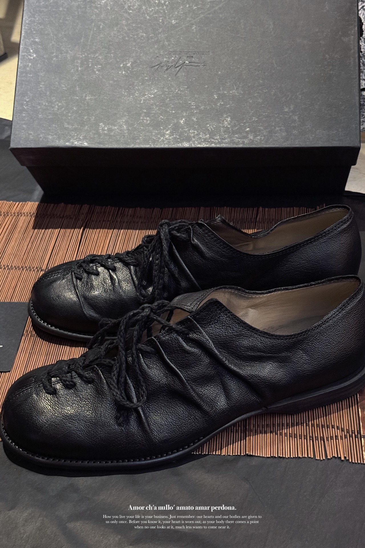 YOHJI YAMAMOTO xCHEREVICHKIOTVICHKI handmade ruffled derby leather shoes - 4