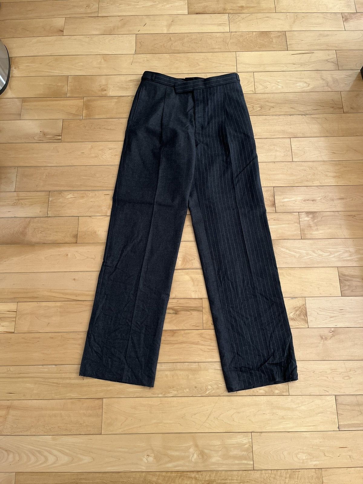 NWT - Thom Browne Panelled Pinstripe Wool Trousers - 1