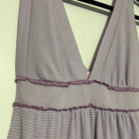 Charlotte Ronson Y2K Light Purple Waffle Babydoll Dress - 7