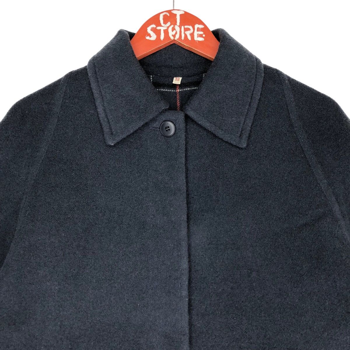 Designer - Fouks Paris Checkered Wool Trench Coat - 4