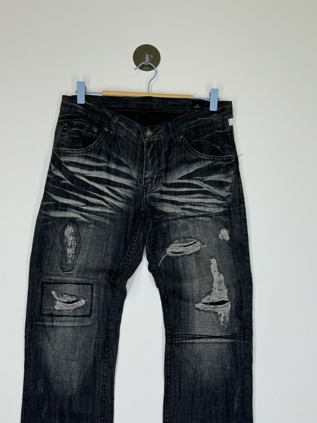 If Six Was Nine - SEMANTIC DESIGN DISTRESSED ACID WASH UNDERCOVER PUNK DENIM - 3