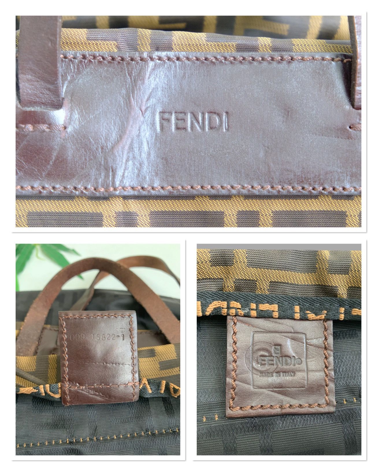 Authentic vintage FENDI zucca tote bag - 9