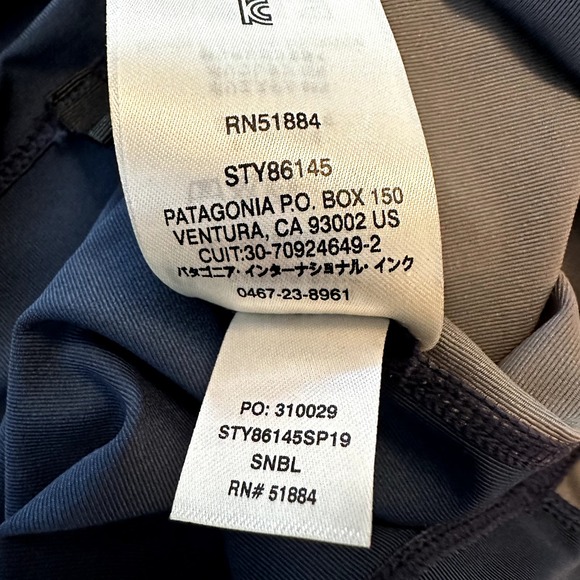 Patagonia Rash Guard Sun Shirt UPF 50 Quick Dry Short Sleeve Navy Gray M - 5