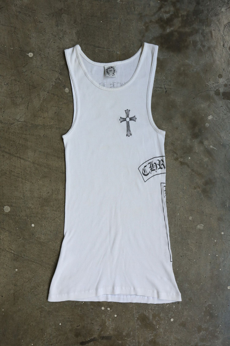 Chrome Hearts - "Fuck You" T-Bar Cross Ribbed Tank Top - 1