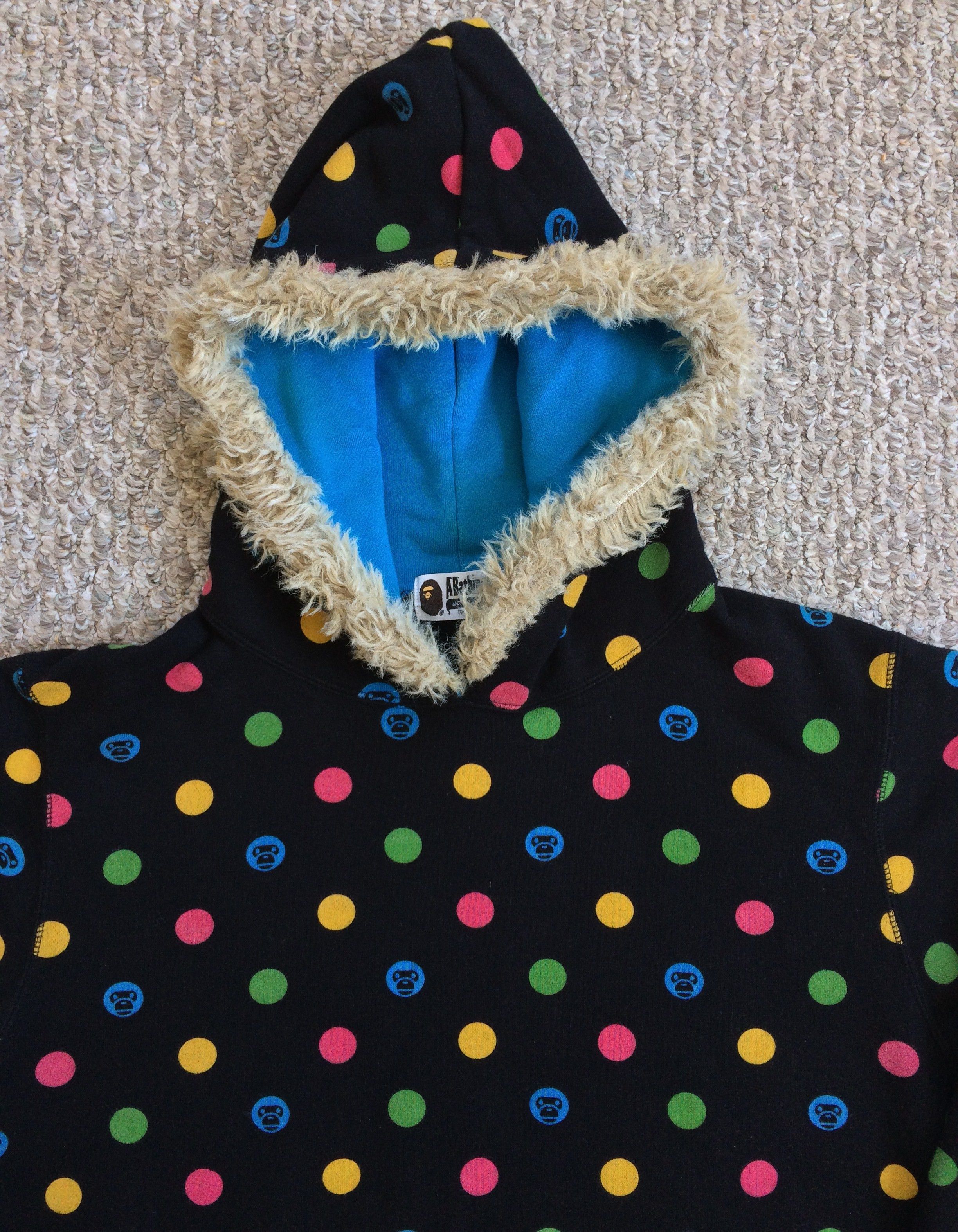 Bathing Ape Baby Milo Polka Dots Faux Fur Hoodie - 2