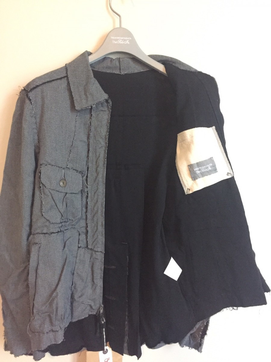 Takahiromiyashita The Soloist. - Distressed patchwork jacket - 4