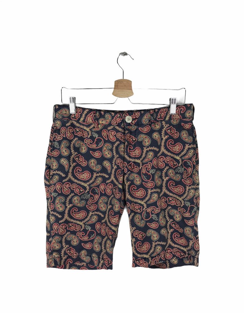 BEAMS PAISLEY DESIGN SHORT PANTS - 1