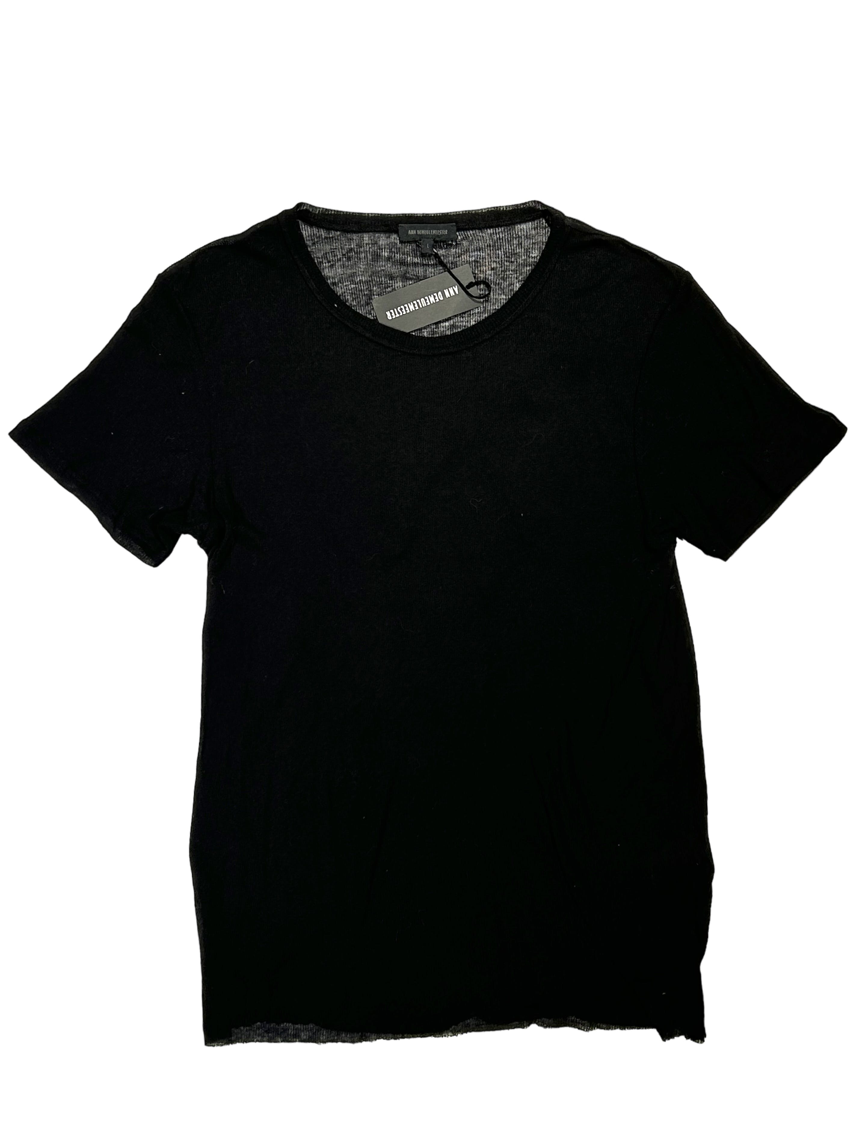 Sheer Graphic Cashmere T Shirt - 1
