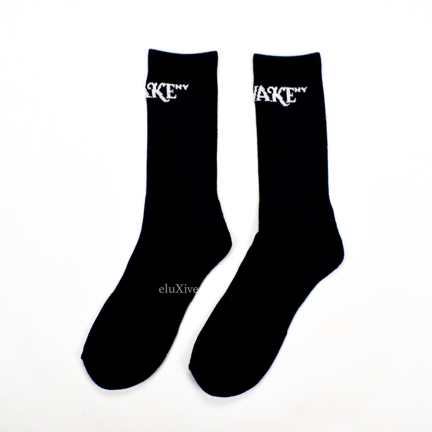 AWAKE NY Black White Logo Knit Socks DS - 2