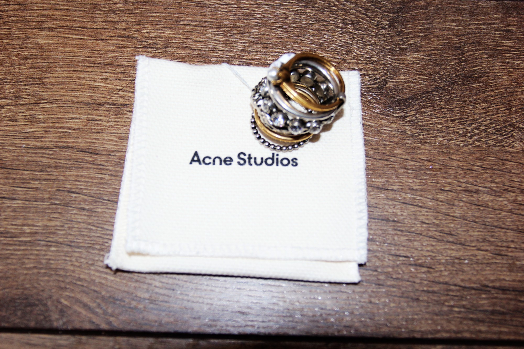 BNWT SS23 ACNE STUDIOS GOLD BRASS RING Size ONE SIZE - 3