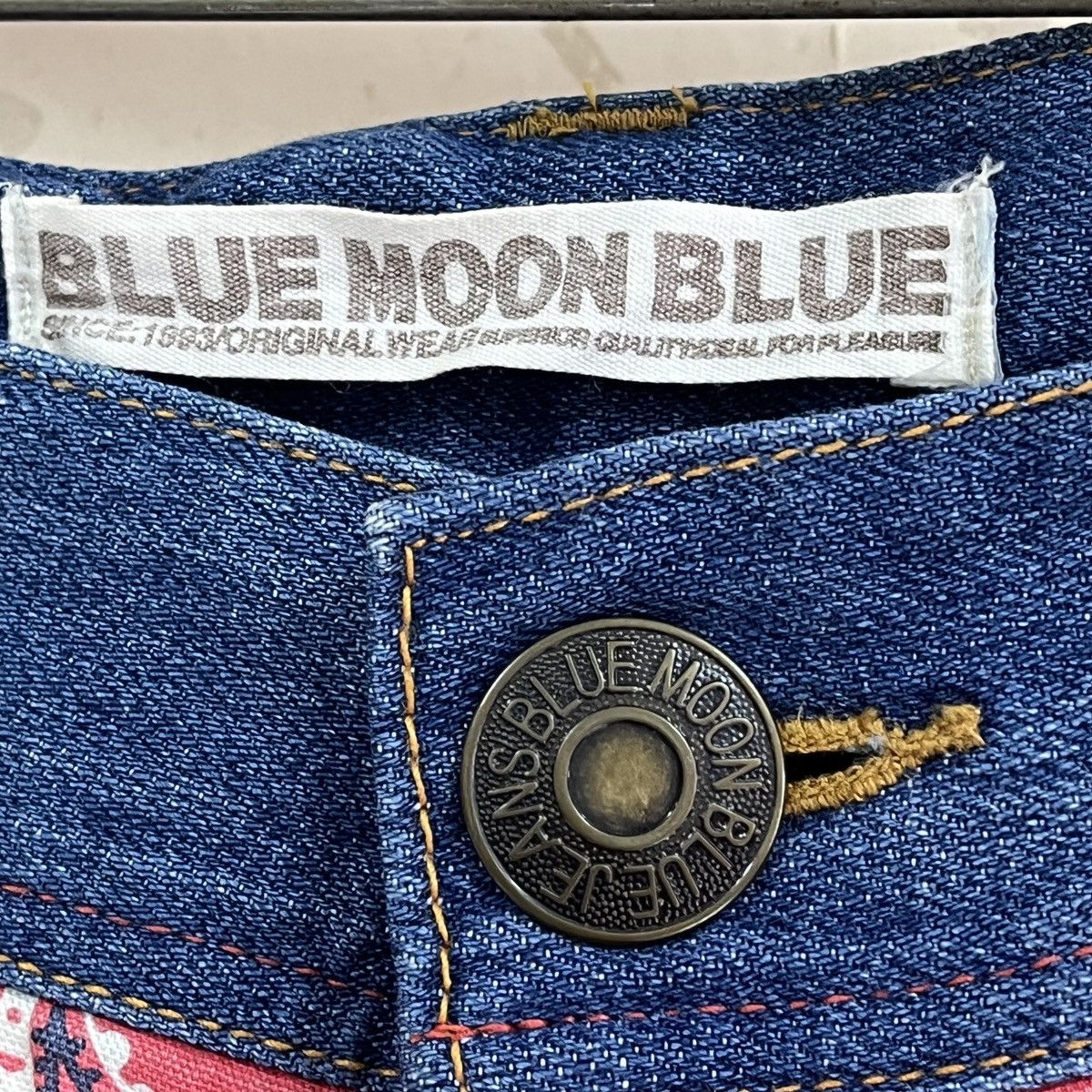 Japan Blue - Vintage 90s Blue Moon Blue Kapital Patches Jeans - 12
