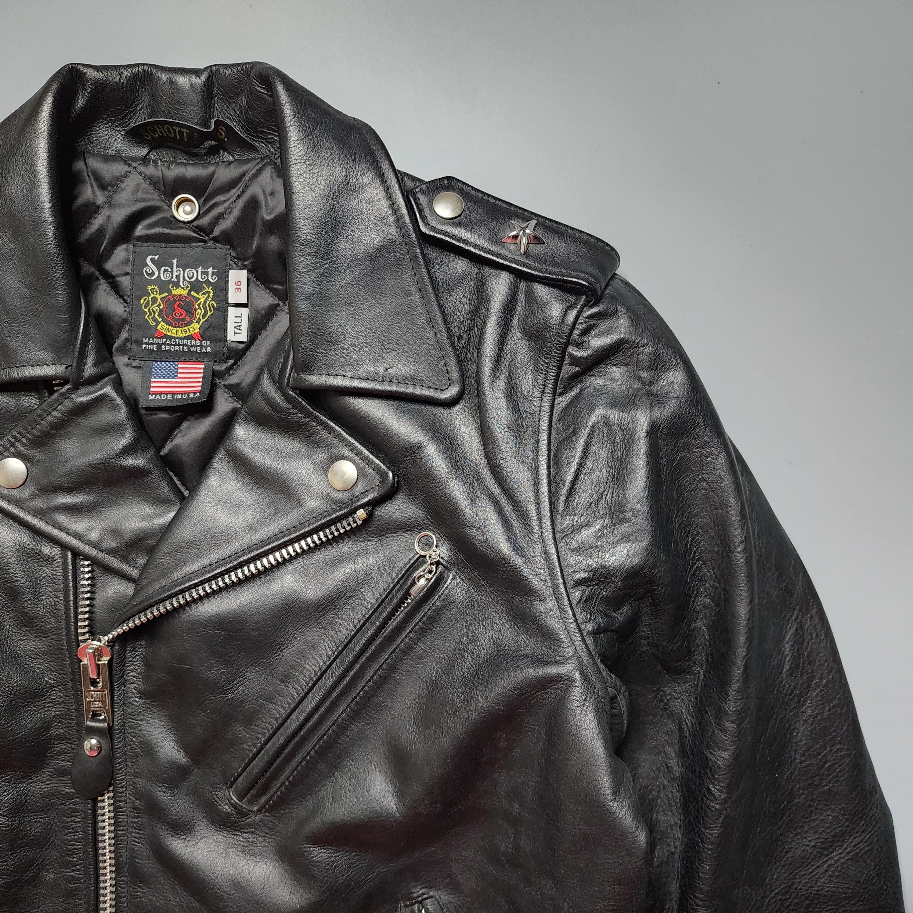 Schott NYC - 613UST Vintage One Star Rider Jacket - 4
