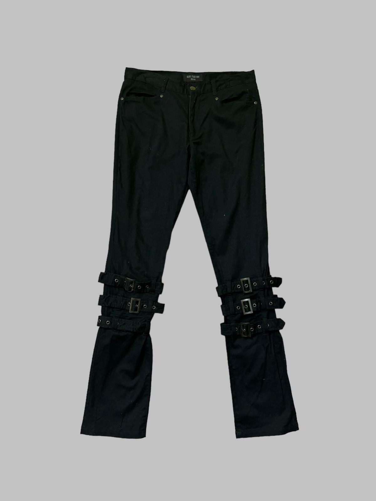 Vintage - Black Peace Now Bondage Punk Rock Style Pant - 1