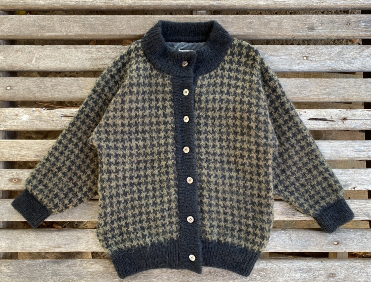 Avant Garde - Garnet Brown Mohair Wool Blend Sweater Cardigan by Lacoty - 1