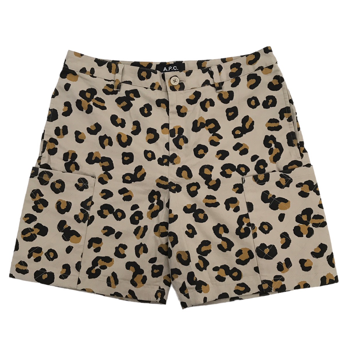 Authentic A.P.C Paris WMN Leopard Print Casual Shorts - 1