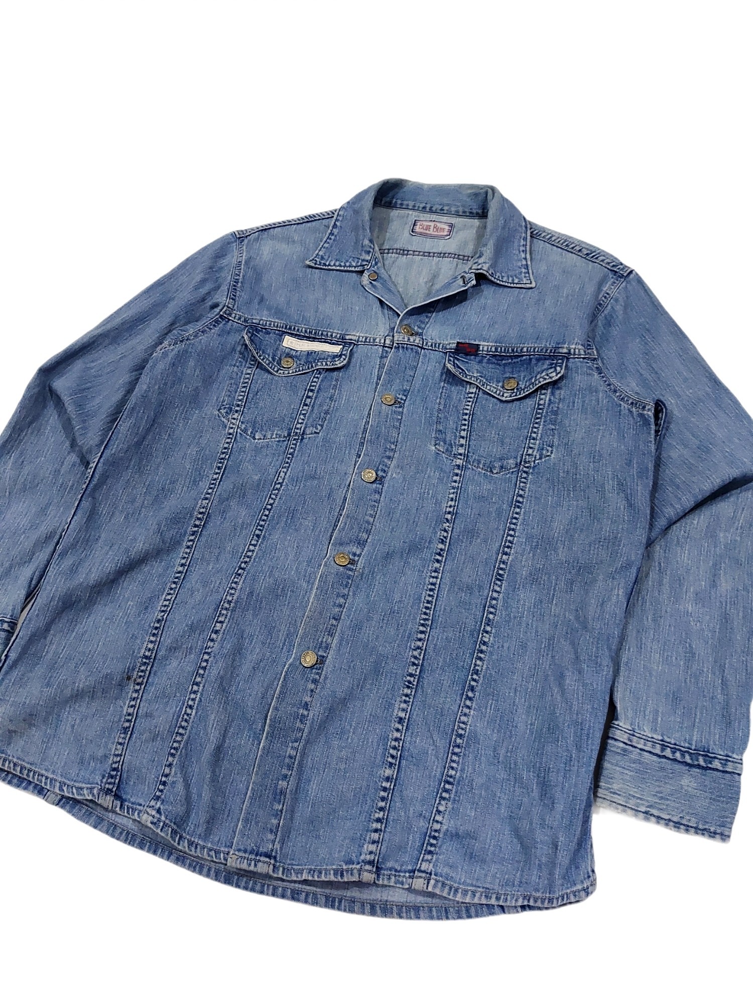 RARE! H.R.MARKET x BLUE BLUE JAPAN DENIM TRUCKER SHIRT - 3