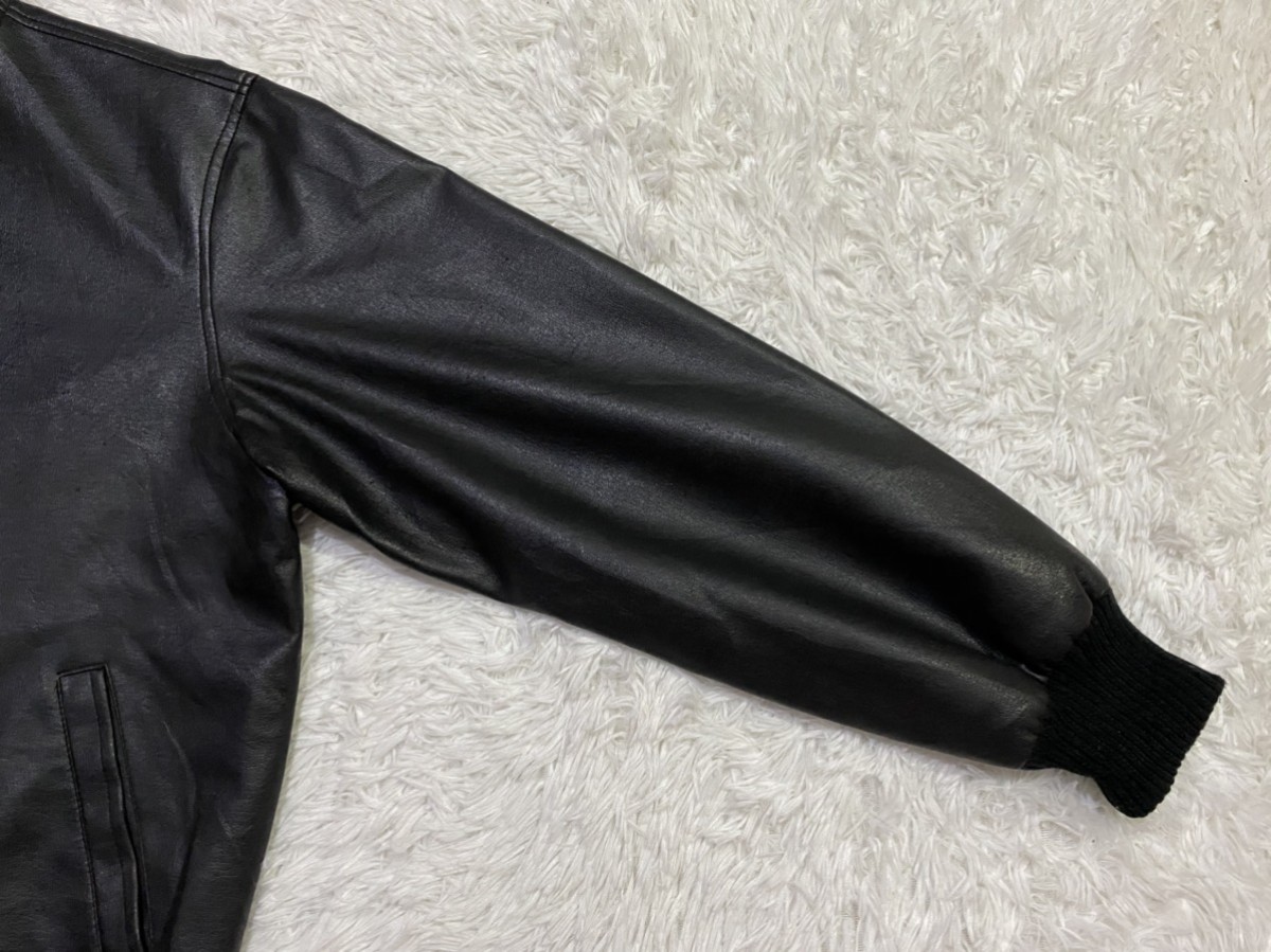 Unbranded - Lightweight Leather MA-1 Style Made in Japan - 10