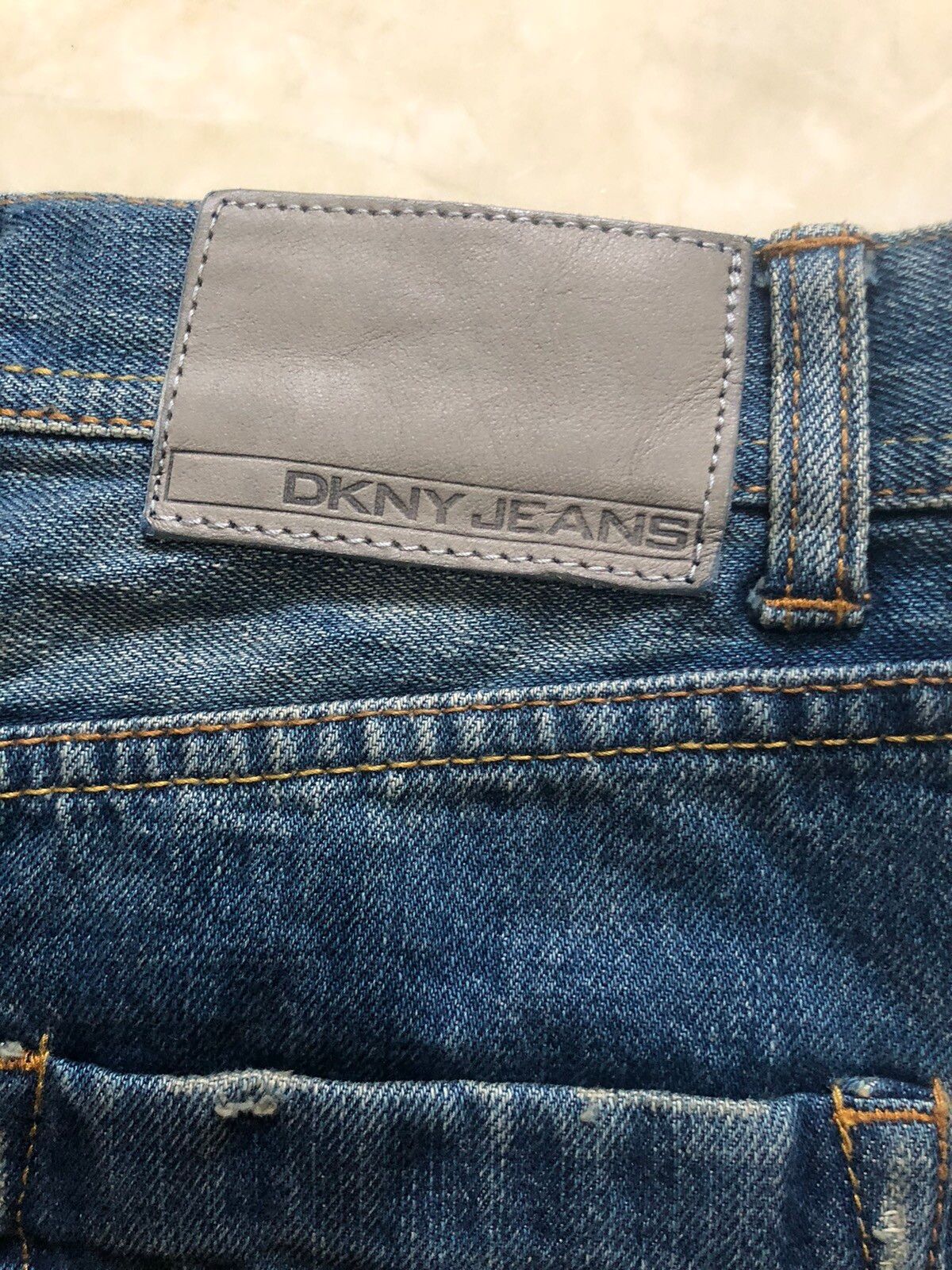 DKNY Distressed Denim Mini Skirt - 3