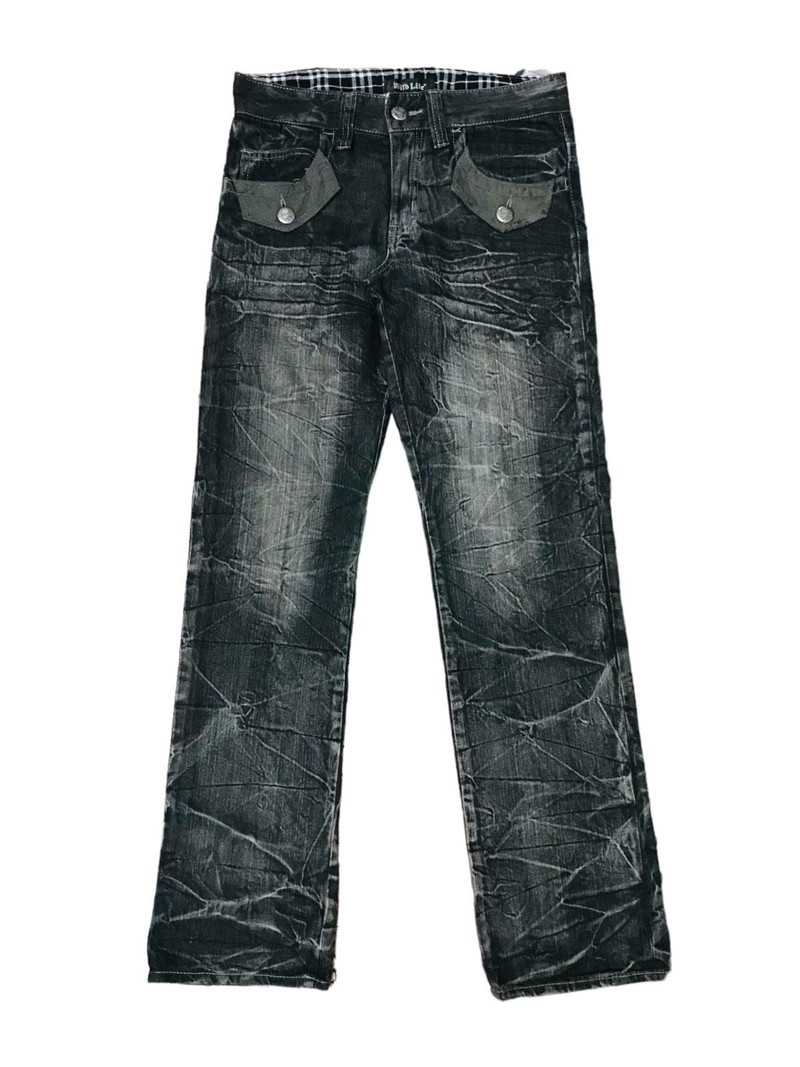 Men Mild Life Japan Jean Washed Clawn Mark Button Pocket - 1