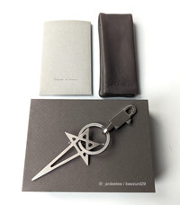 Rick Owens *NEW* PENTAGRAM PENDANT / KEY CHAIN SILVER