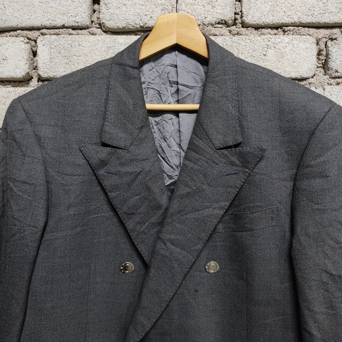 OG Givenchy Paris Silver Button Men Casual Grey Suit Blazer - 3