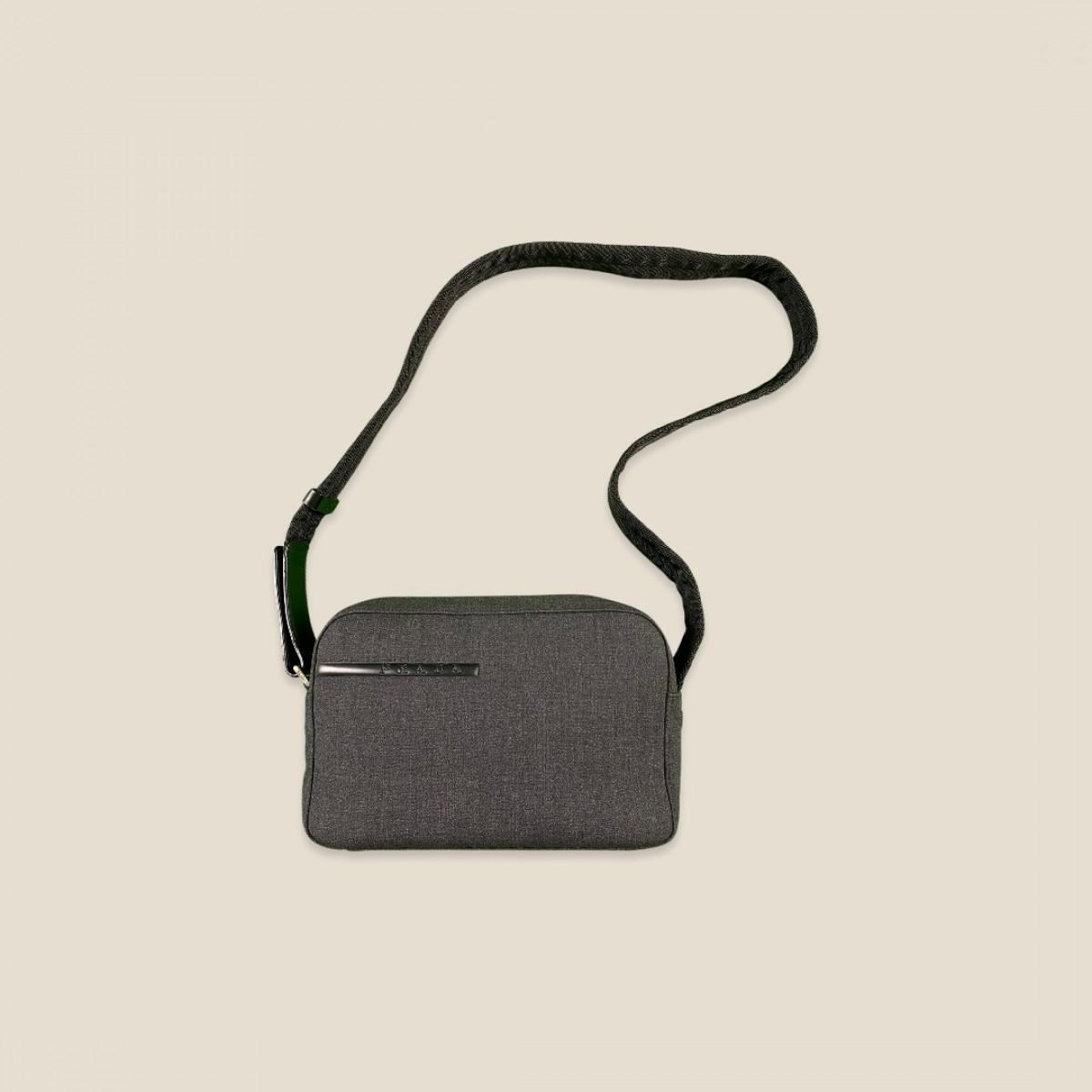 Prada Antracite Canvas B9339 Shoulder Bag - 1