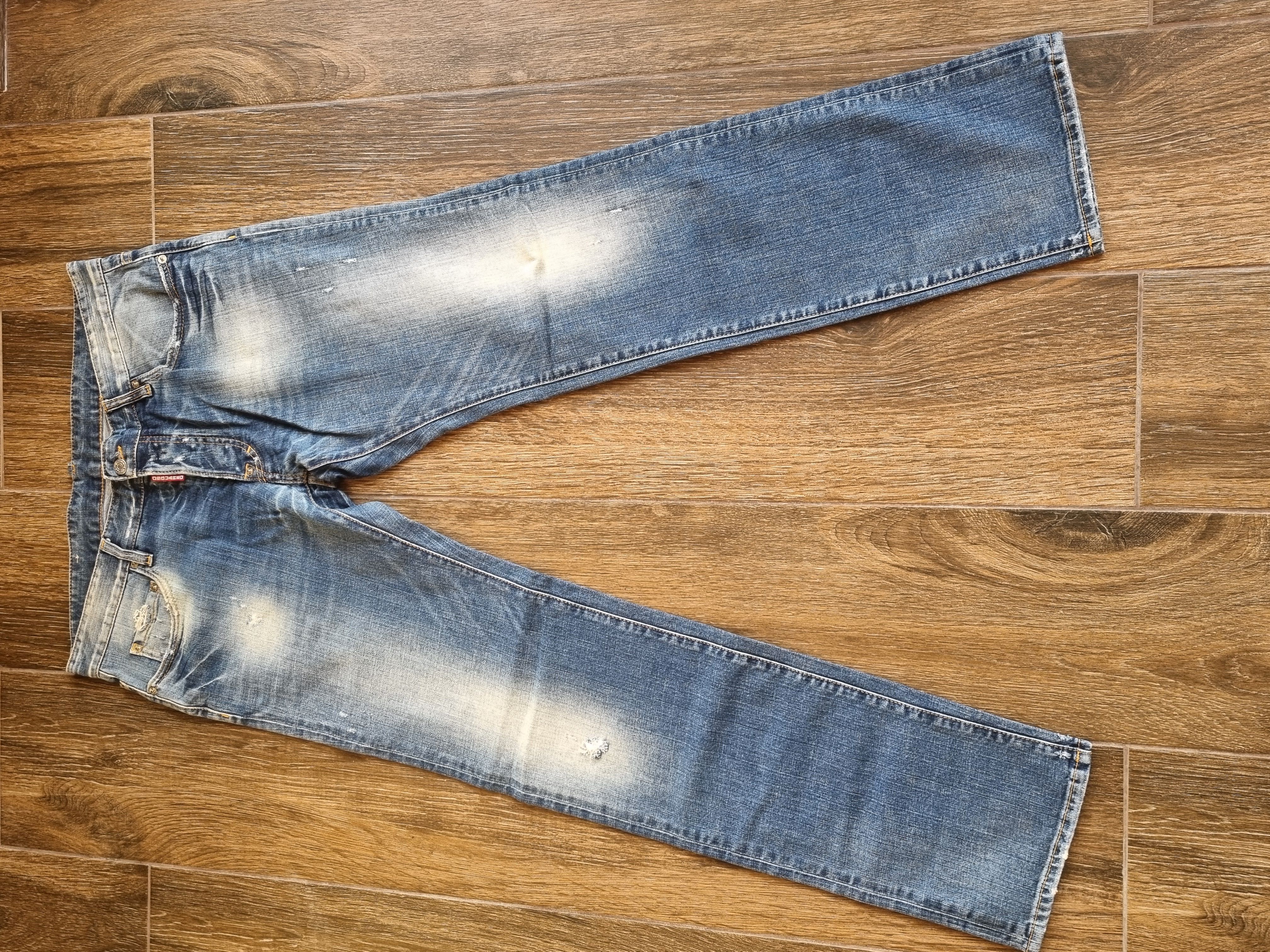 'It's A Hard Knock Life' stonewashed distressed jeans - 1