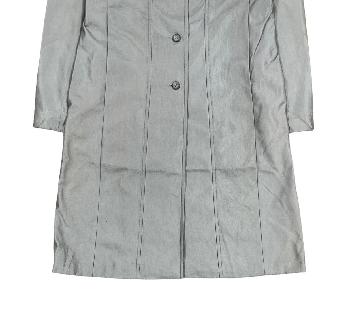 Vtg🔥Balenciaga La Mode Buttoned Long Jacket Metallic Grey - 5